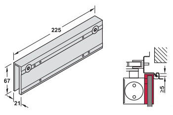 Купить Монтажная пластина на стекляные двери TS 2000 в Великом Новгороде